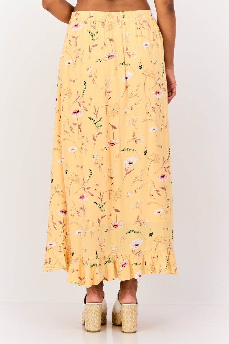 Fire & Glory تنورة ماكسي مزخرفة للنساء، متعددة الألوان - Image 3