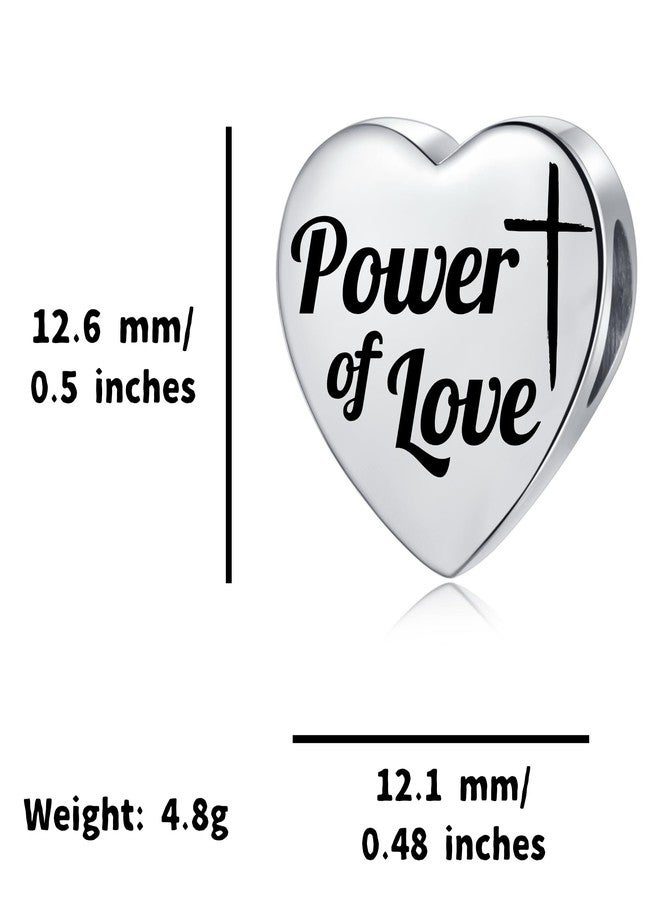 MiiFort Proverbs 31:25 Bible Verse Love Heart Charm fit Pandora Charms Bracelets Religion Birthday Bead Gift for Women Daughter Stainless Steel - Image 4