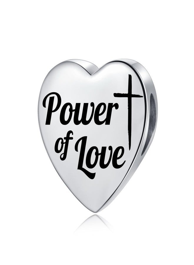 MiiFort Proverbs 31:25 Bible Verse Love Heart Charm fit Pandora Charms Bracelets Religion Birthday Bead Gift for Women Daughter Stainless Steel - Image 3