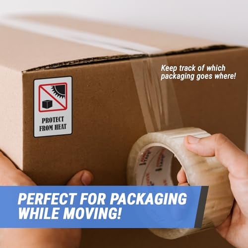 OfficeSmartLabels Protect from Heat Labels (3 x 2 inch, White - 300 Labels) Protect from Heat Perishable Warning Stickers for Safe International Shipping, Moving, Handling Instructions or Freight Forwarding - Image 4