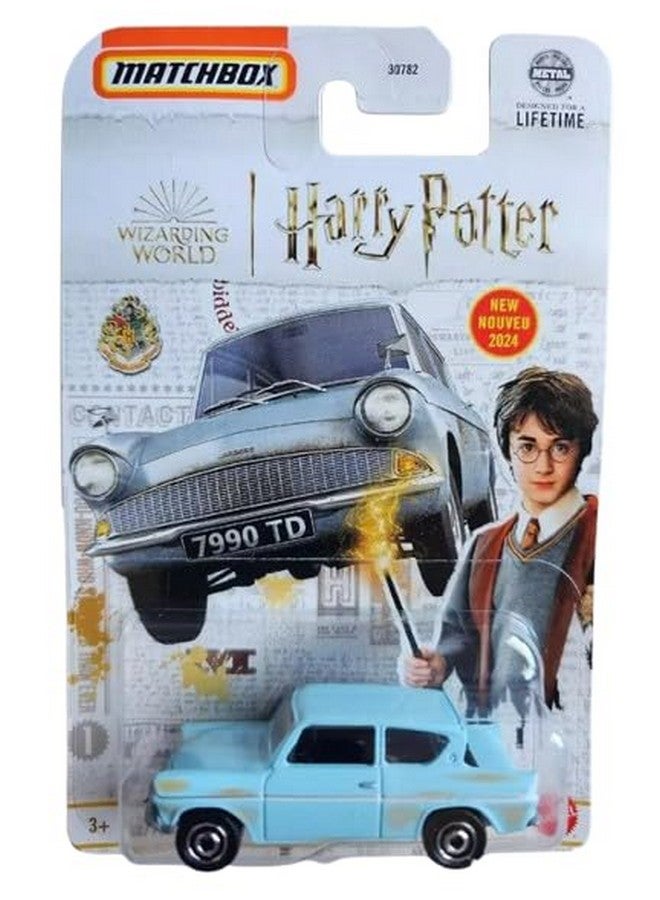 MATCHBOX Matchbox Wizarding World 1962 Ford Anglia 1:64 Die-Cast Car, Blue, 7"L x 5"W x 2"H, Limited Edition 42/100, Collectible, Display-Worthy, For Fans, Children (3 Years And Up), Unisex 