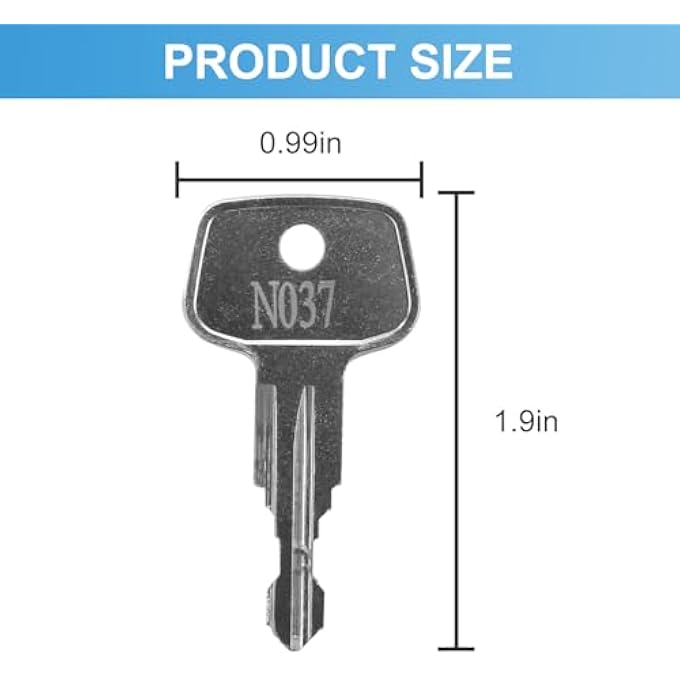 rayihni Car Rack Replacement Key N037 (2 Pcs) Fits for Thule Roof Racks,Thule Ski,Rails, Carriers, Crossbars,Haulers Rooftop Cargo Carrier,Cargo Box - Image 3