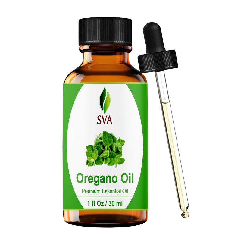 SVA Oregano Essential Oil 1 Fl Oz 100 Natural Oregano Oil for Diffuser Hair Care Face Skin Care Aromatherapy Scalp and Body Massage Soap and Candle Making with Dropper
