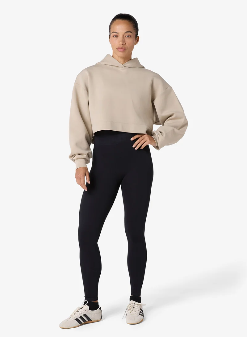 Squatwolf PLAZA TAUPE Oversized Cropped Hoodie for Women | Best Price UAE