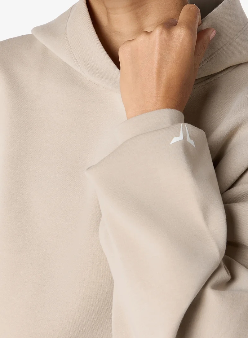 Squatwolf PLAZA TAUPE Oversized Cropped Hoodie for Women | Best Price UAE