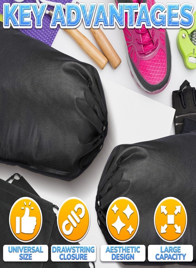 LAGARTO 10 Pcs Travel Shoe Bags for Packing in Suitcase - 15.75” x 11.80” Lightweight Breathable Drawstring Shoe Bags for Storage - Dust-Proof Organizer for Sneakers, Heels, Sandals, Gym and Dance Shoes - Image 4