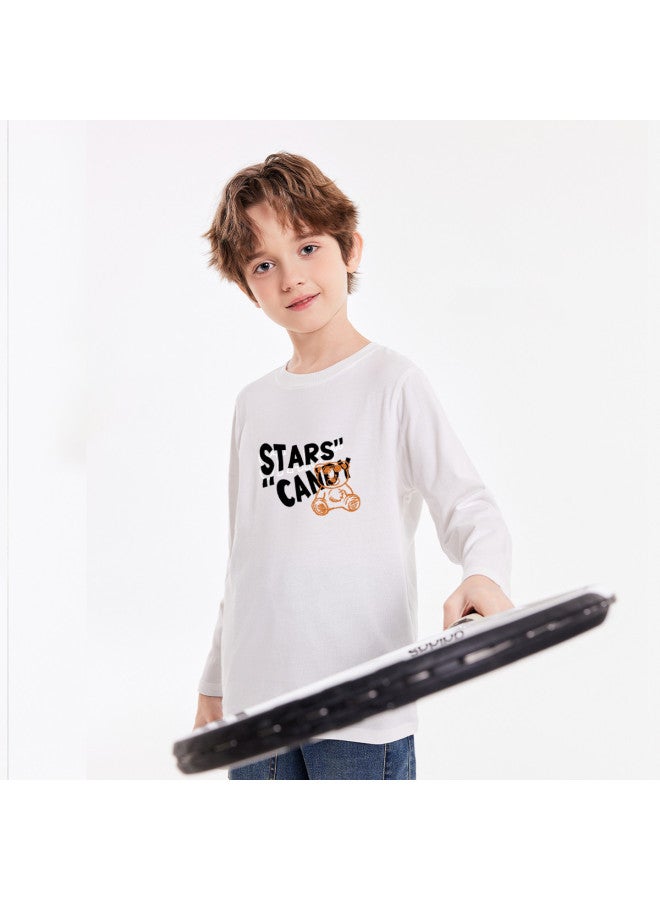 Badibadi 25 Years Spring And Autumn New Boys' T-shirt, Round Neck Long Sleeve, Printed, Skin-friendly And Comfortable - Image 3