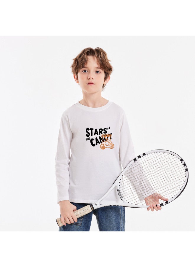 Badibadi 25 Years Spring And Autumn New Boys' T-shirt, Round Neck Long Sleeve, Printed, Skin-friendly And Comfortable - Image 4