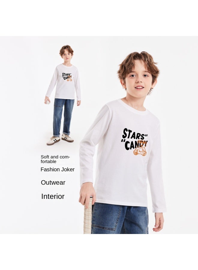 Badibadi 25 Years Spring And Autumn New Boys' T-shirt, Round Neck Long Sleeve, Printed, Skin-friendly And Comfortable - Image 2