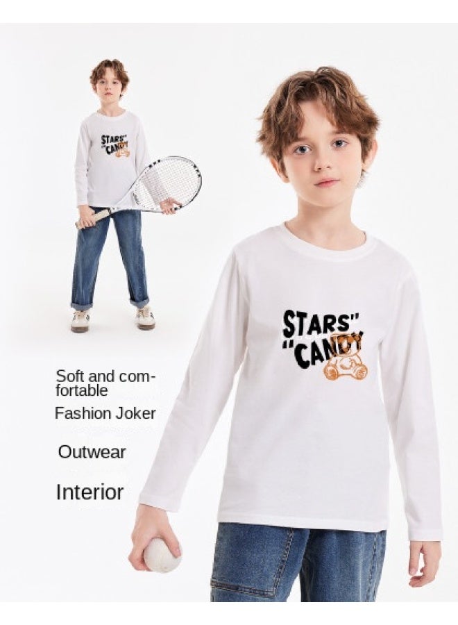 Badibadi 25 Years Spring And Autumn New Boys' T-shirt, Round Neck Long Sleeve, Printed, Skin-friendly And Comfortable - Image 1