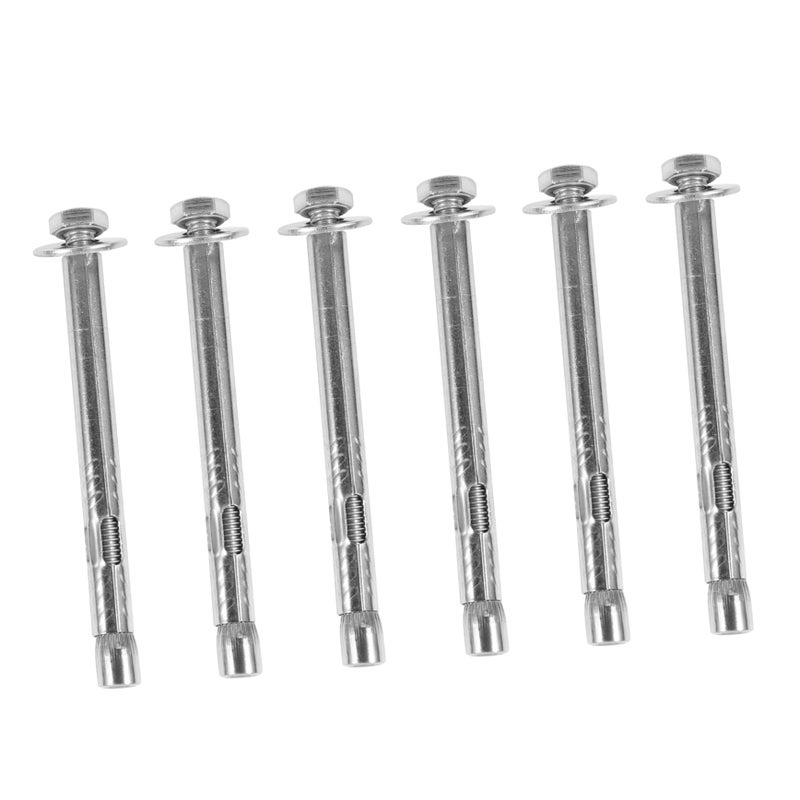 12Pcs Fully Threaded Stainless Steel Expansion Anchor Bolts M6 x 50mm - Image 2