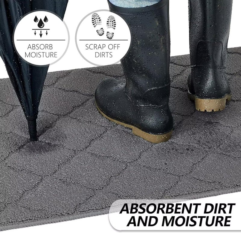 Rustic Non Slip Doormat 18x30 Inch Easy to Clean Dust Absorbent for Indoor Outdoor Entrance - Image 4