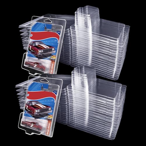 KASTUN 50-Pack Protector case for Hot Wheels -Clamshell Plastic Display Cases for 1:64 Scale Models, Crystal Clear UV-Resistant, Dust-Proof & Scratch-Resistant Plastic Storage Case with Secure Seal - Image 1