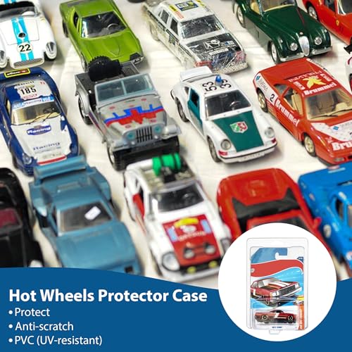 KASTUN 50-Pack Protector case for Hot Wheels -Clamshell Plastic Display Cases for 1:64 Scale Models, Crystal Clear UV-Resistant, Dust-Proof & Scratch-Resistant Plastic Storage Case with Secure Seal - Image 4