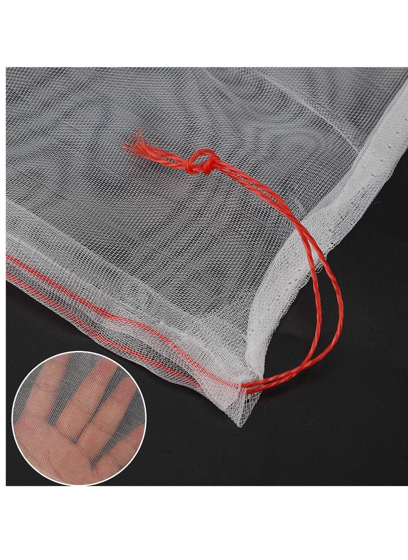SYOSI 100pcs Netting Bags Garden Fruit Barrier Cover for Grape Fig Flower Seed Vegetable Protection from Insect Mosquito Bug Tool 15×10cm  - Image 5