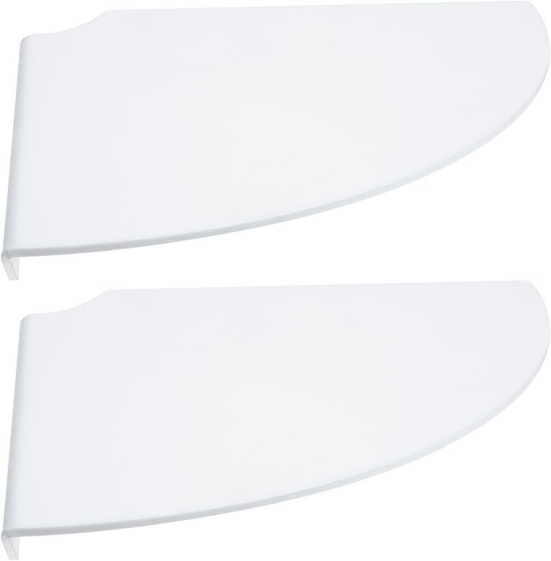 2pcs Acrylic Floating Wall Corner Shelves White, Small Wall-Mounted Storage Racks for Smart Speakers, Clocks, Toiletries, Living Room and Kitchen Organization - Image 1