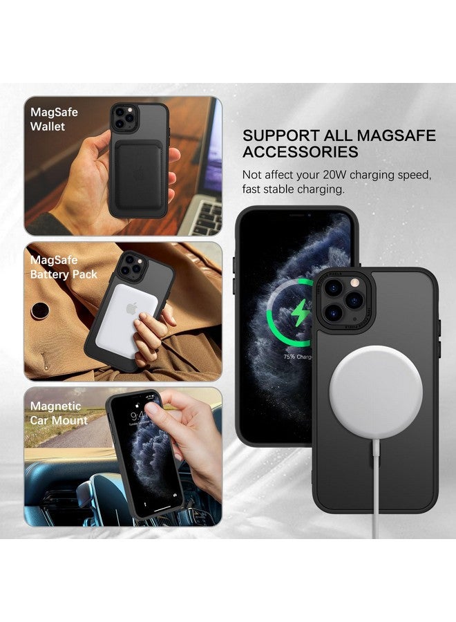 BENTOBEN for iPhone 11 Pro Case 2019 [Compatible with Magsafe] Translucent Matte Magnetic Phone Case iPhone 11 Pro 5.8" Slim Thin Shockproof Bumper Women Men Protective Cases Cover, Black - Image 1
