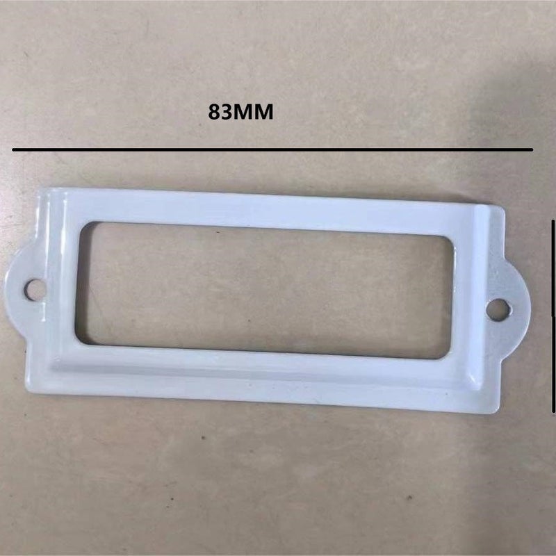 Small Card Slot Name Card Frame Handle Label Frame Square Frame Iron Antique Drawer Card Clip Label Bookmark Frame - Image 1