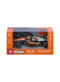Bburago F1 McLAREN MCL60 2023 BRITISH GP - Formula 1 - LANDO NORRIS 4 - Scale 1:43 12 cm - BBurago 38087, Orange Black  - Image 2