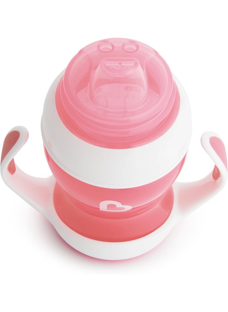 erorex Gentle Transition Trainer Cup 120ml (4oz) - Spout Training Cup for Babies 4+ Months, Leak-Proof with Anti-Slip Handles, Pink - Image 3