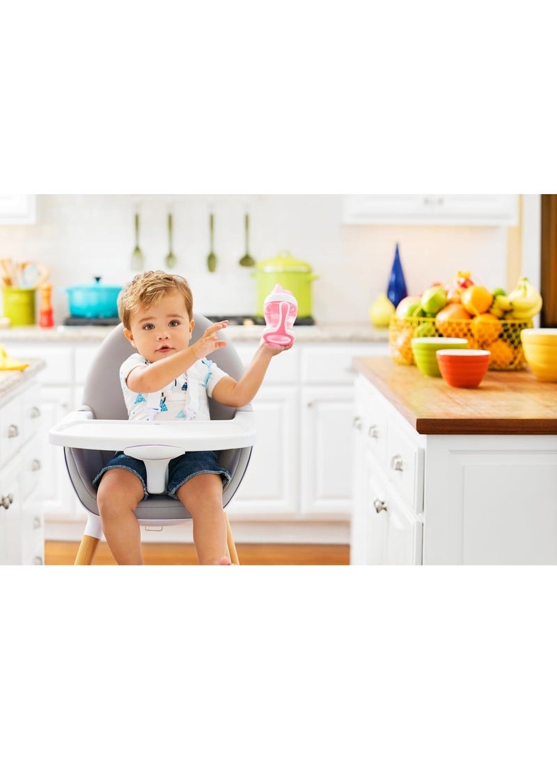 erorex Gentle Transition Trainer Cup 120ml (4oz) - Spout Training Cup for Babies 4+ Months, Leak-Proof with Anti-Slip Handles, Pink - Image 5