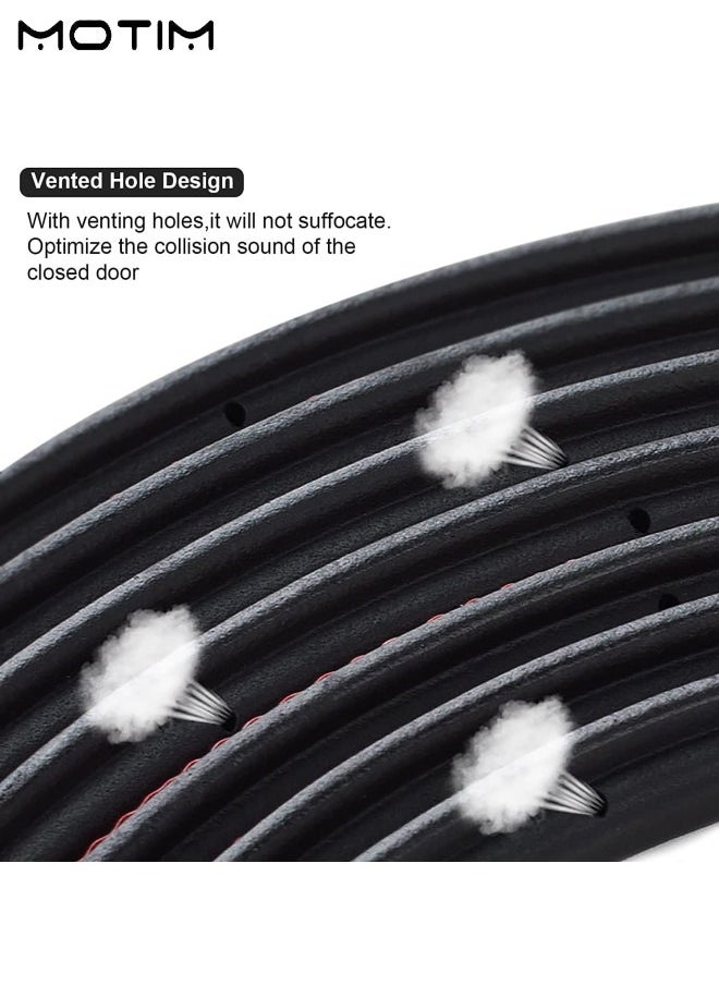 Motim - 52.49Ft/16M Universal Car Door Seal Strip L Shape Car Weather Stripping, Double Layer Self Adhesive Auto Rubber Door Soundproofing Weatherstrip, Noise Insulation Leak Sound Dust - Image 1