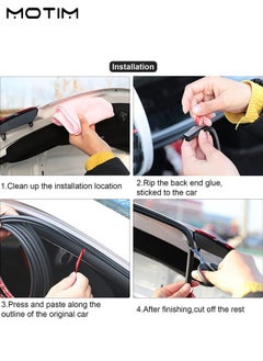 Motim 52.49Ft/16M Universal Car Door Seal Strip L Shape, Universal Double Layer Self Adhesive Auto Rubber Door Soundproofing Weather Stripping, Noise Insulation Leak Sound Dust  - Image 3