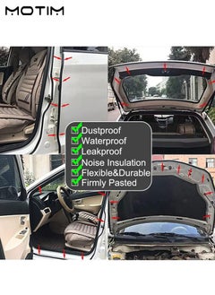 Motim 52.49Ft/16M Universal Car Door Seal Strip L Shape, Universal Double Layer Self Adhesive Auto Rubber Door Soundproofing Weather Stripping, Noise Insulation Leak Sound Dust  - Image 2