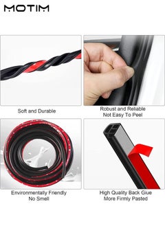 Motim 52.49Ft/16M Universal Car Door Seal Strip L Shape, Universal Double Layer Self Adhesive Auto Rubber Door Soundproofing Weather Stripping, Noise Insulation Leak Sound Dust  - Image 5
