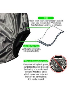 AQX Adult Cloth Diaper Cover For Incontinence Active Waterproof Leakproof Latex Pants Noiseless Reusable Washable Pull Up Plastic Pants (No Cotton Inside L)  - Image 4
