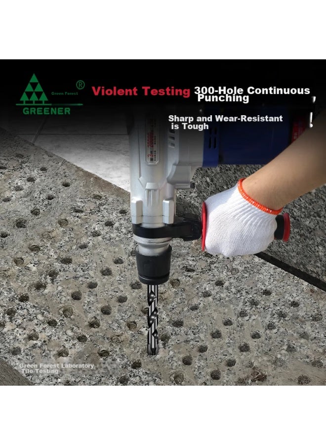 GREENER Lülin Ceramic Tile Cross Drill Bit, High Hardness, Four-blade Impact Drill, For Drilling Concrete And Glass, Specialized For Rapid Chip Removal - Image 5