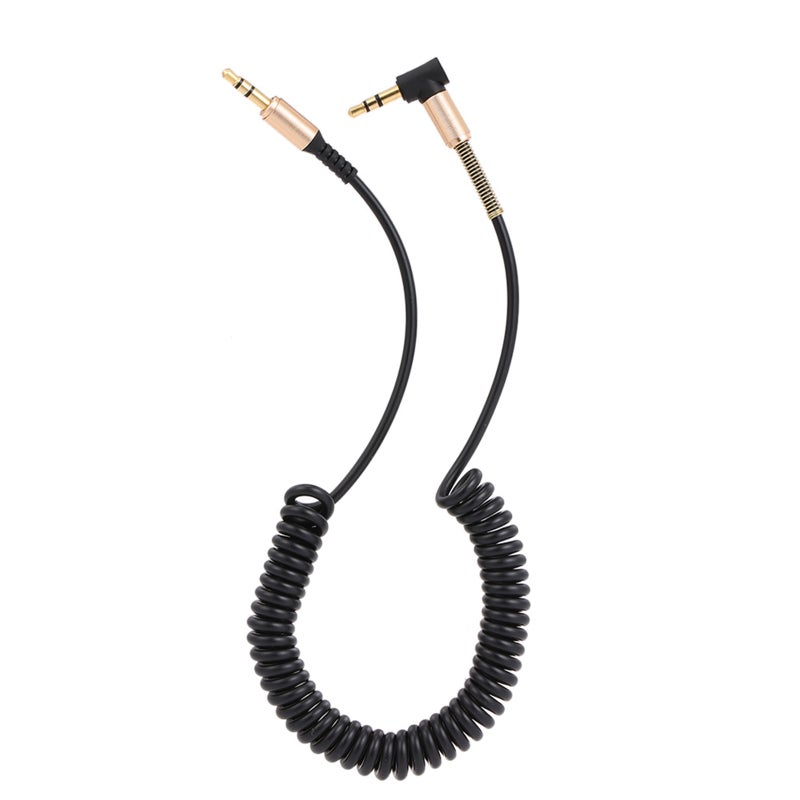 1.7 Meter Audio Extension Cable 3.5mm Jack Male to Male AUX Cable 3.5 mm Audio Extender Cord w/Spring Stretchable Telephone Coiling Line for Computer Mobile Phones Amplifier - Image 1