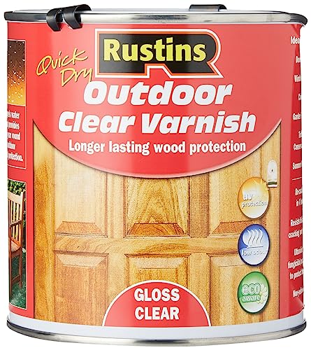 Rustins EAVG1000 1L Outdoor Varnish Gloss - Clear - Image 1