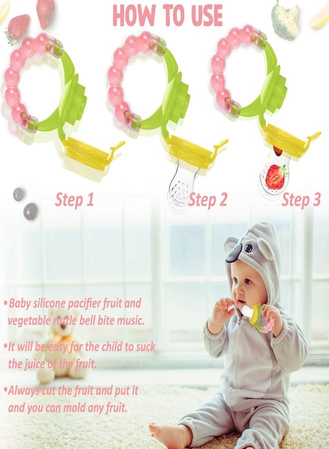 Bembika Baby Nibbler Ring Pink Color, Baby Nibbler Pacifier, Baby Pacifier Food Nibbler, Baby Feeding Accessories Medium Size (6-9 Months Baby) - Image 4