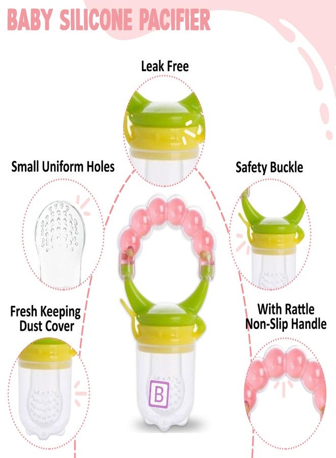 Bembika Baby Nibbler Ring Pink Color, Baby Nibbler Pacifier, Baby Pacifier Food Nibbler, Baby Feeding Accessories Medium Size (6-9 Months Baby) - Image 2