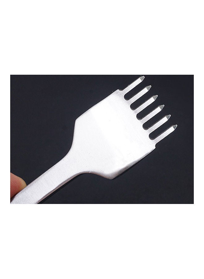 NIBEMINENT 4-Piece Stitching Chisel Punch Tool Set Silver - Image 3