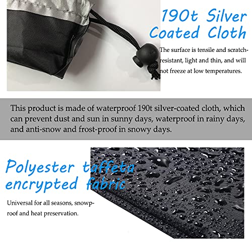 ASUBHA 2PCS Side Mirror Covers, Car Mirror Protector, Waterproof Snow Rearview Cover Protects from Ice Snow Frost Dew Rain Bird Poop, Car Accessories Auto Rearview Protection Cover for Most Vehicles - Image 3
