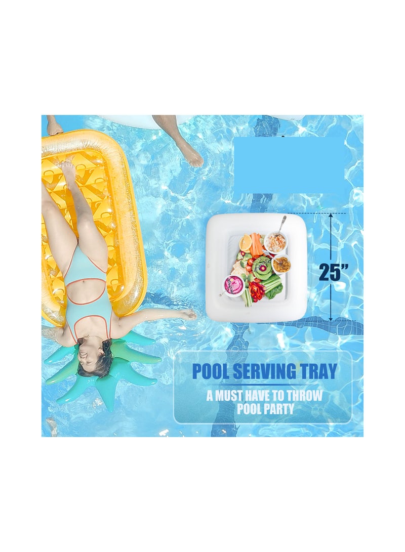 Zikra Inflatable Ice Serving Buffet Bar with Drain Plug, Salad Food & Drinks Tray for Party Picnic & Camping, Salad Picnic Ice Food Server, with Drain Plug, Hawaiian Party Supplies (Pack of 1)(+Inflator) - Image 2
