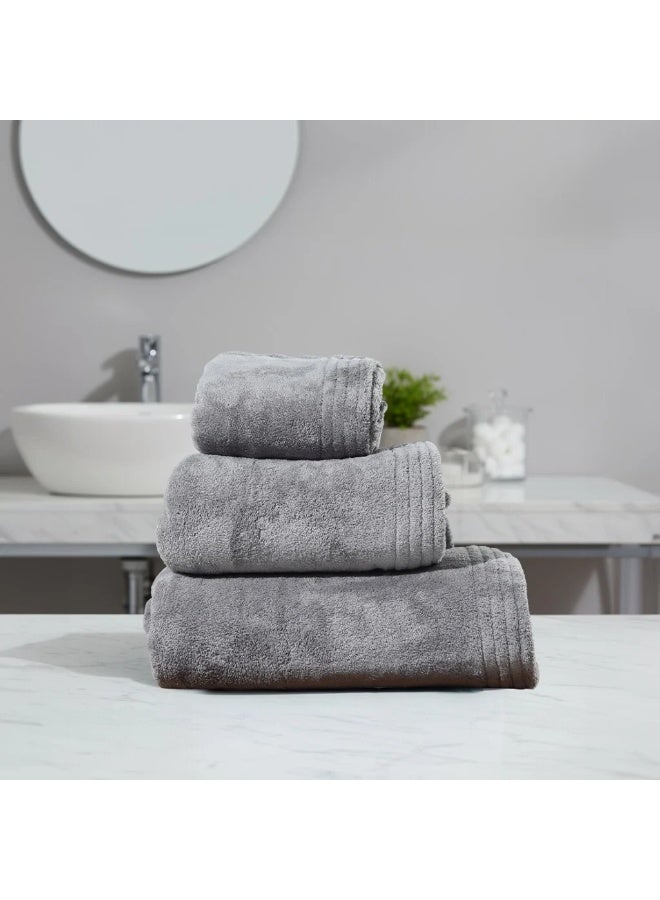 Relef Classic Medium Bath Towel 70X140 cm, Dark Grey - 1 Piece - Image 1