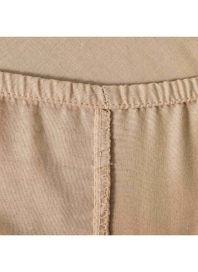 DANUBE HOME Bliss 3 - Pieces Cotton King Fitted Sheet Set - Off White - 180x200 + 35 cm 50x75 cm | 100% Cotton - 144 Thread Count Bedding Set For Bedroom  - Image 1