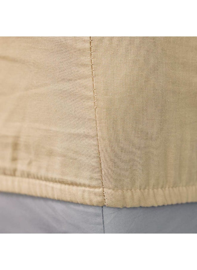 DANUBE HOME Bliss 3 - Pieces Cotton King Fitted Sheet Set - Off White - 180x200 + 35 cm 50x75 cm | 100% Cotton - 144 Thread Count Bedding Set For Bedroom  - Image 2