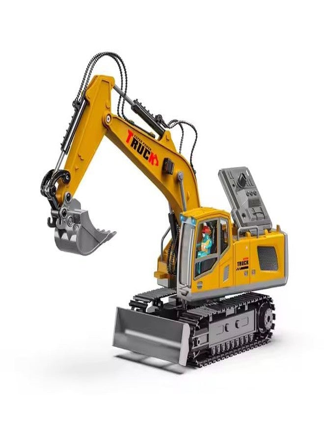 Avarin 1/18 Scale Rc Excavator 13 Channel Rc Excavator Truck Toys Metal Shovel, Remote Control Construction Vehicles Tractor, 2.4Ghz Boy Toy Gift for Kids and Adults, Multicolor - Image 1