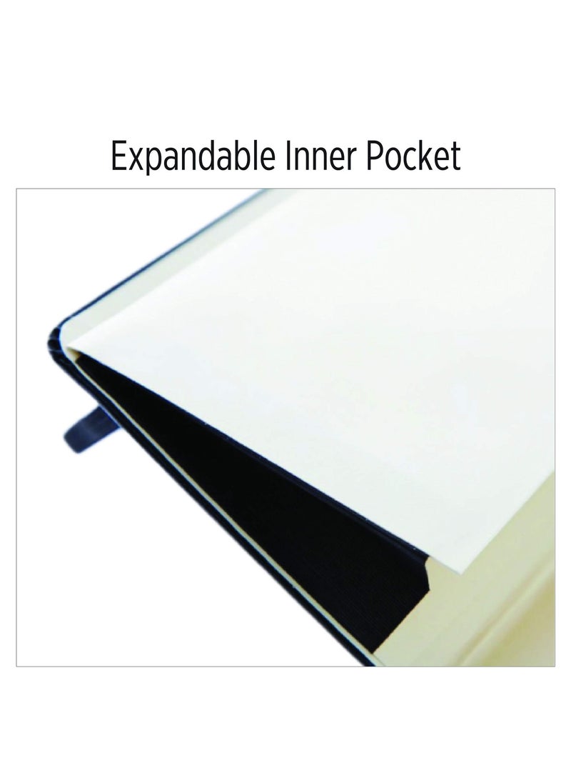 SANTHOME - 192 Pages A5 Hardcover, Ruled Paper Notebook - Image 1