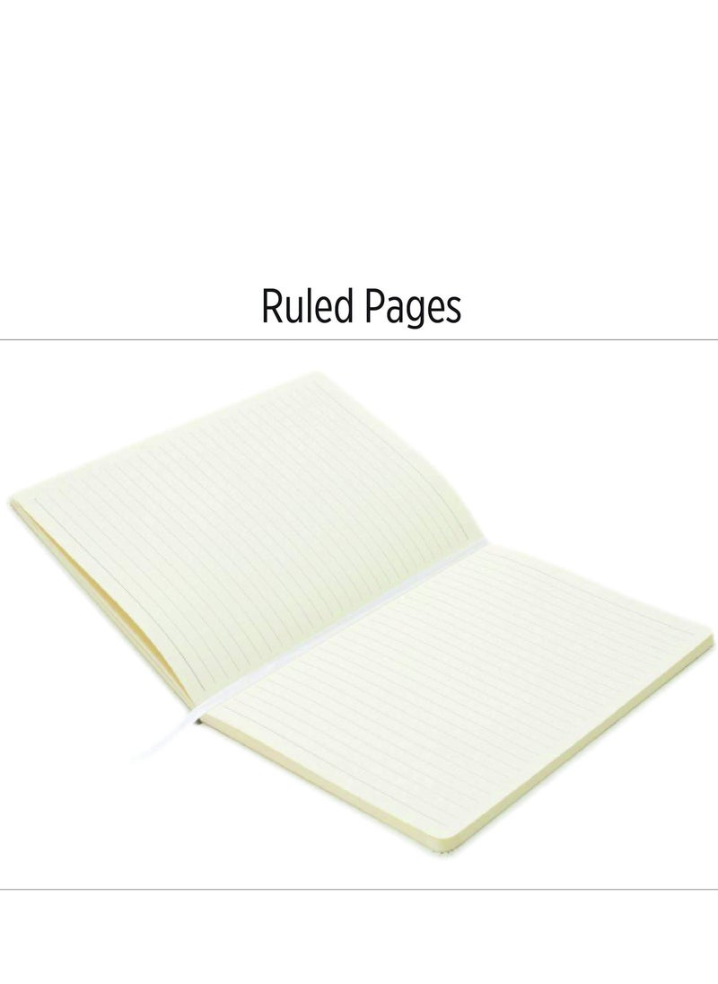 SANTHOME - 192 Pages A5 Hardcover, Ruled Paper Notebook - Image 1