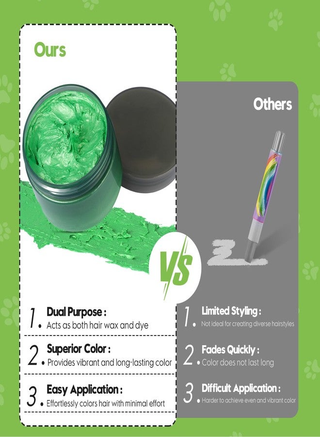 Cherocito Green Temporary Hair Color Wax for Teenagers,Crazy Hair Day Accessories, Gifts forTeens,Instant Hair Dye Color Wax for Party, Cosplay, Halloween, Christmas,Washable,Non Toxic - Image 3