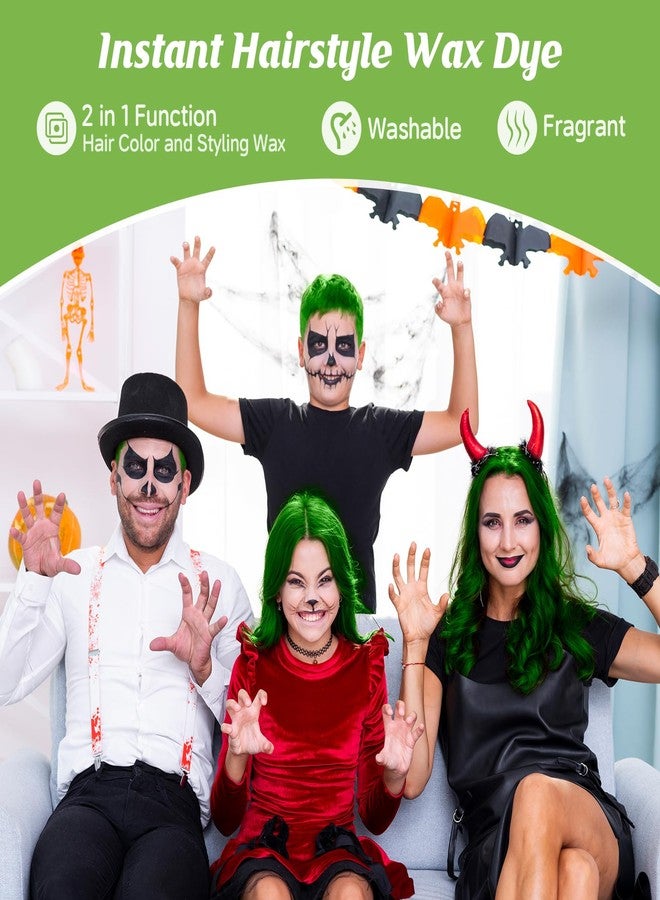 Cherocito Green Temporary Hair Color Wax for Teenagers,Crazy Hair Day Accessories, Gifts forTeens,Instant Hair Dye Color Wax for Party, Cosplay, Halloween, Christmas,Washable,Non Toxic - Image 2