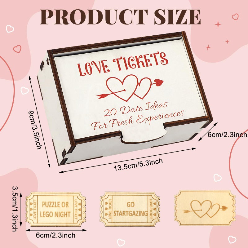 JULEASEL Love Tickets for Him â€” 20 Date Ideas for Fresh Experience | Unique Valentines Day Gift for Couples, Valentines Coupons for Him Her Husband, Thoughtful Vday Gift for Him - Image 4