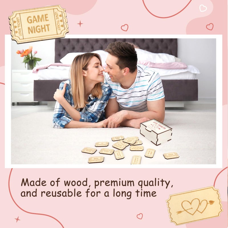JULEASEL Love Tickets for Him â€” 20 Date Ideas for Fresh Experience | Unique Valentines Day Gift for Couples, Valentines Coupons for Him Her Husband, Thoughtful Vday Gift for Him - Image 2