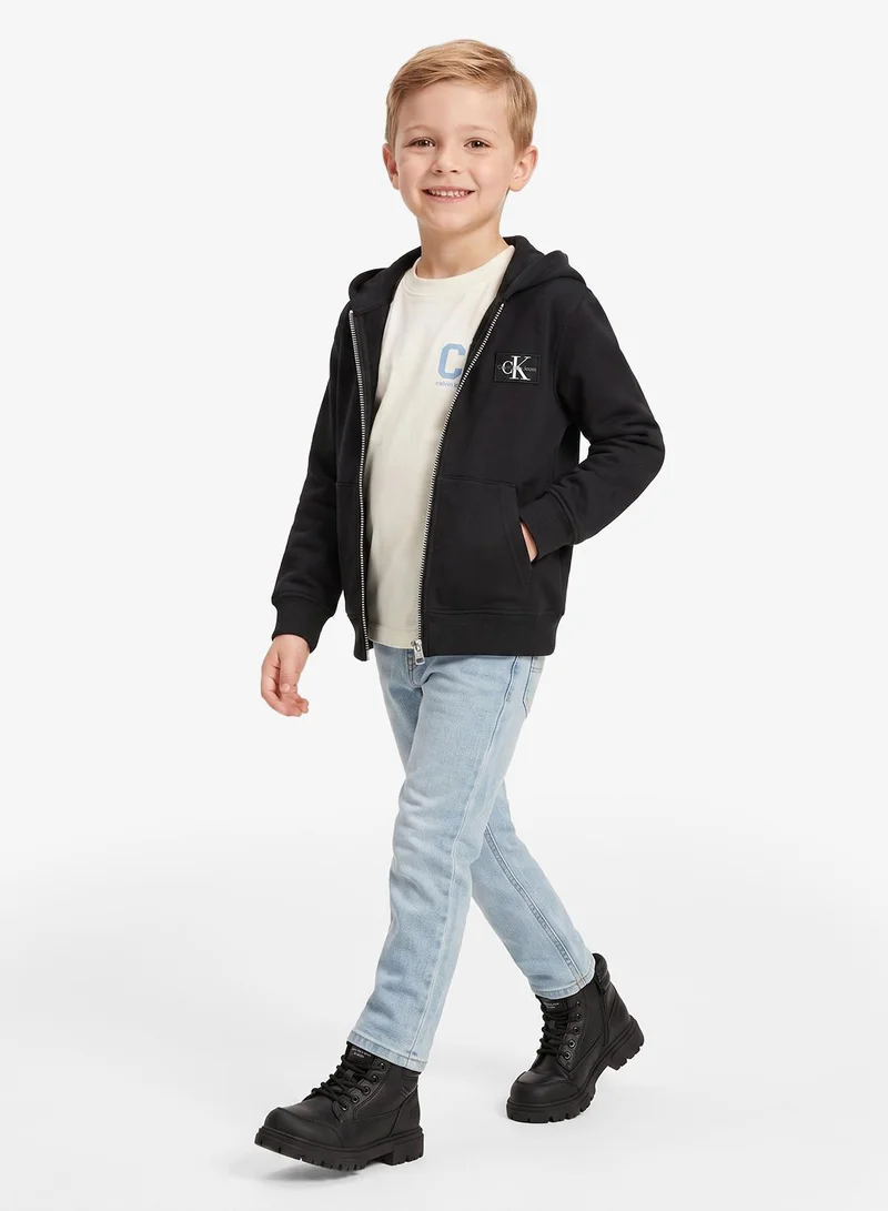 Youth Logo Zip Through Hoodie