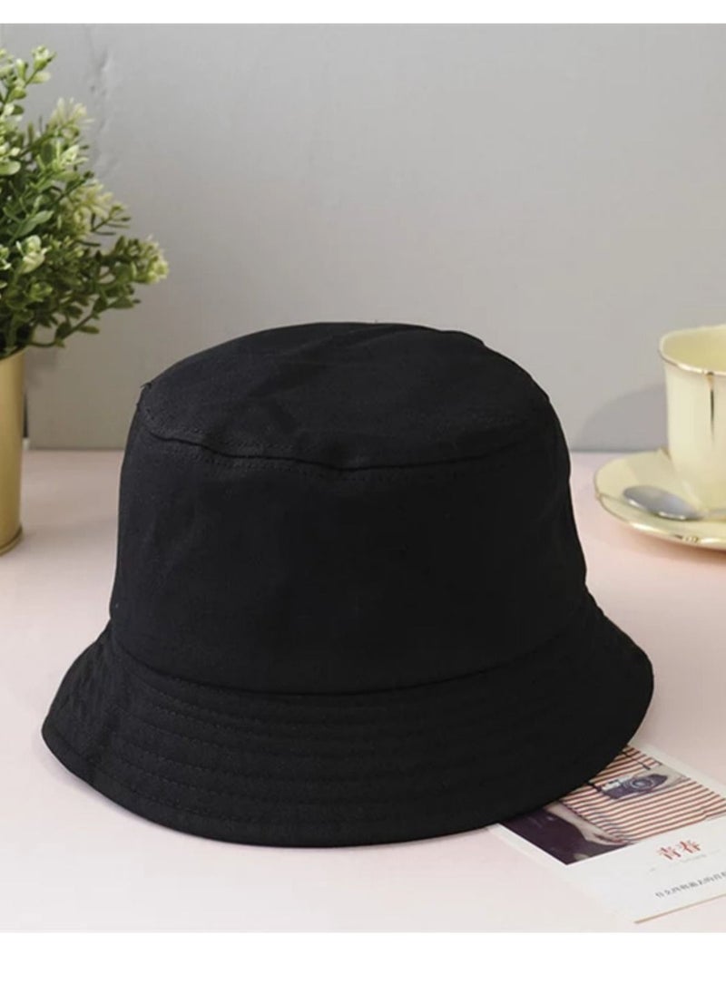 Generic - Set of two cotton Foldable sun unisex bucket travel hat - Image 1